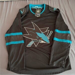 Fanatics Black and Teal Breakaway Jersey